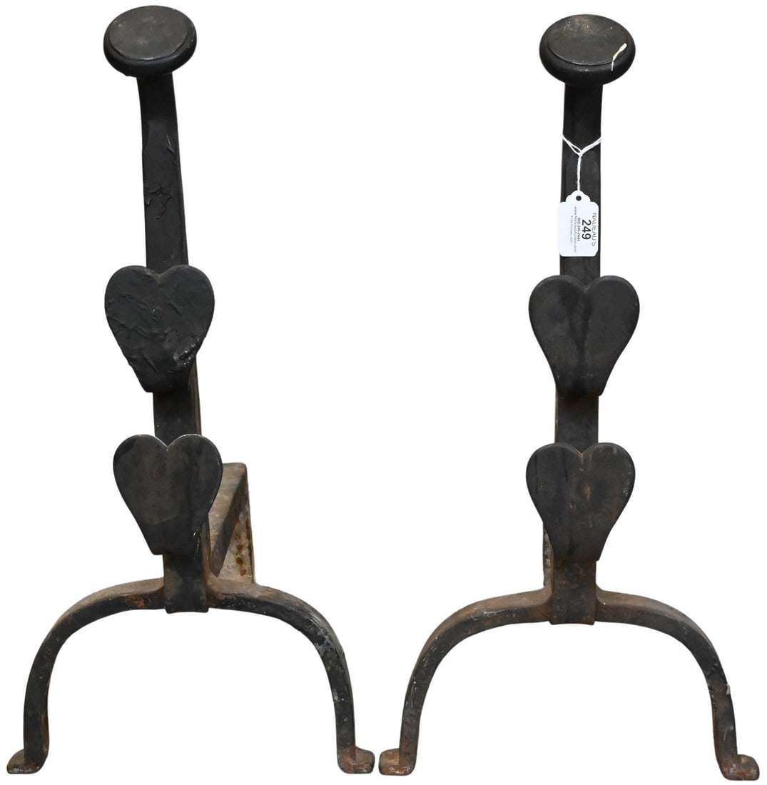 Pair of Primitive Iron Andirons (1 of 4)