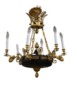 French Empire Style Gilt Bronze Chandelier