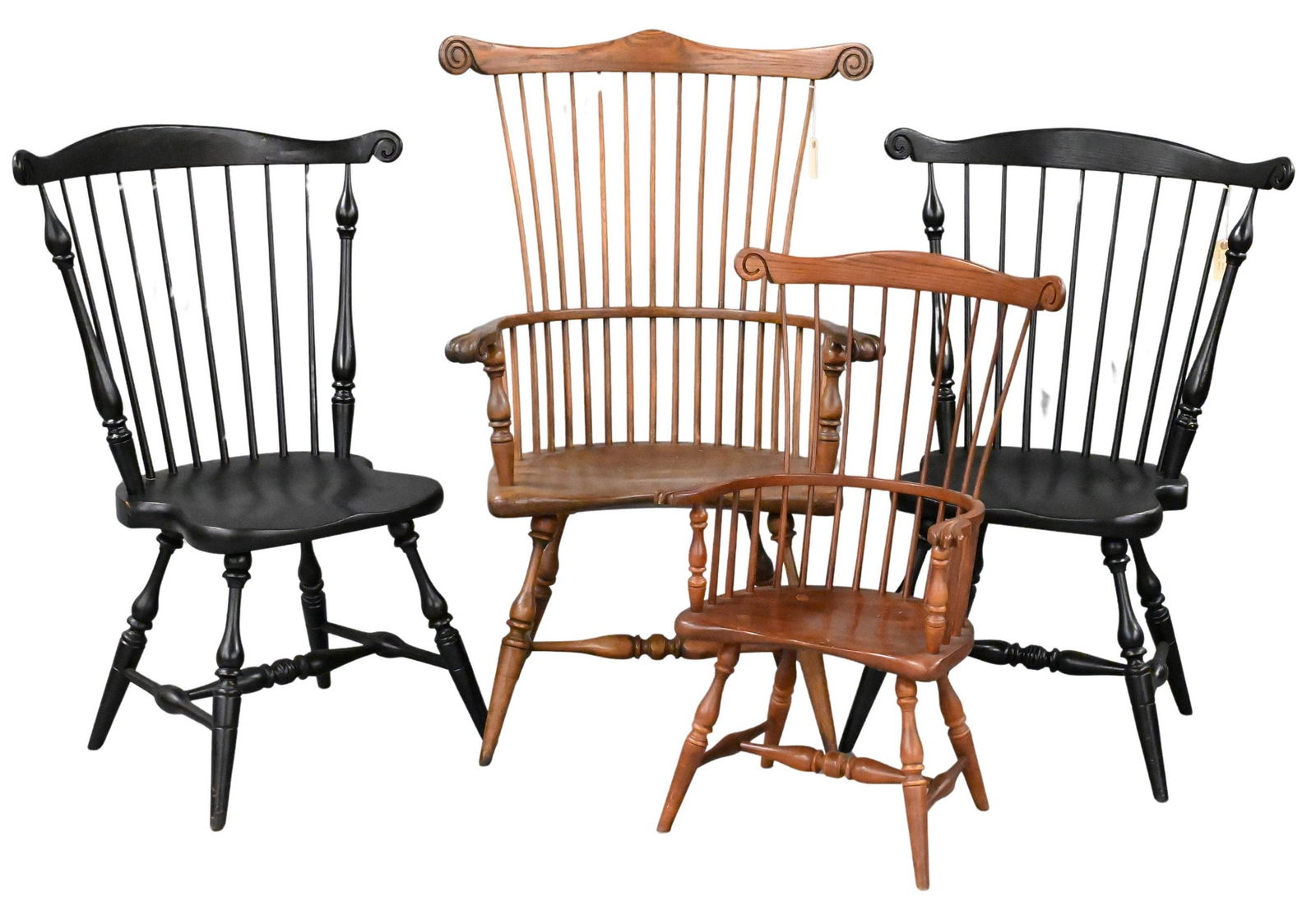 Grouping of Four Windsor Chairs (1 of 5)