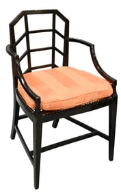 George IV Black Lacquered Armchair