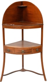 Mahogany Inlaid Corner Etagere