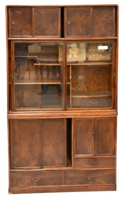 Two Part Japanese Cabinet
