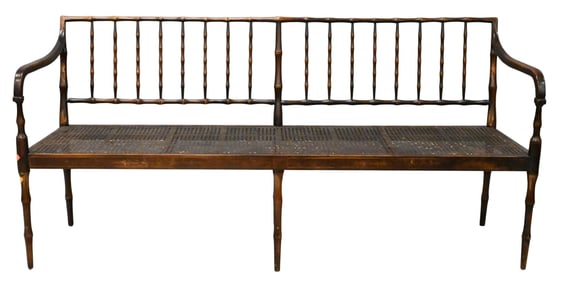 Baron-Sharpe Cane Seat Bench