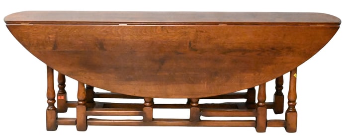 Oak Baluster Leg Double Gateleg Table