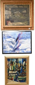 Three Framed Abstract Pieces