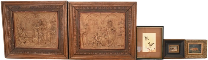 Five Piece Decorative Framed Lot