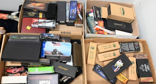 Four Tray Lots of Pocket and Buck Knives