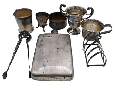 Eight Piece Group of Sterling and Continental Silver