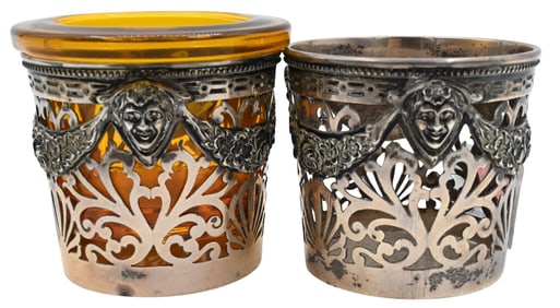 Pair of Theodore B. Storr Sterling Silver Pierced Cups