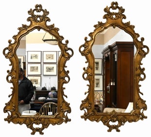 Pair of Gilt Decorated Mirrors