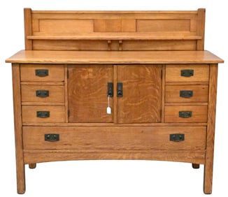 Oak Arts and Crafts Sideboard