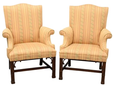 Pair of Southwood Chippendale Style Armchairs