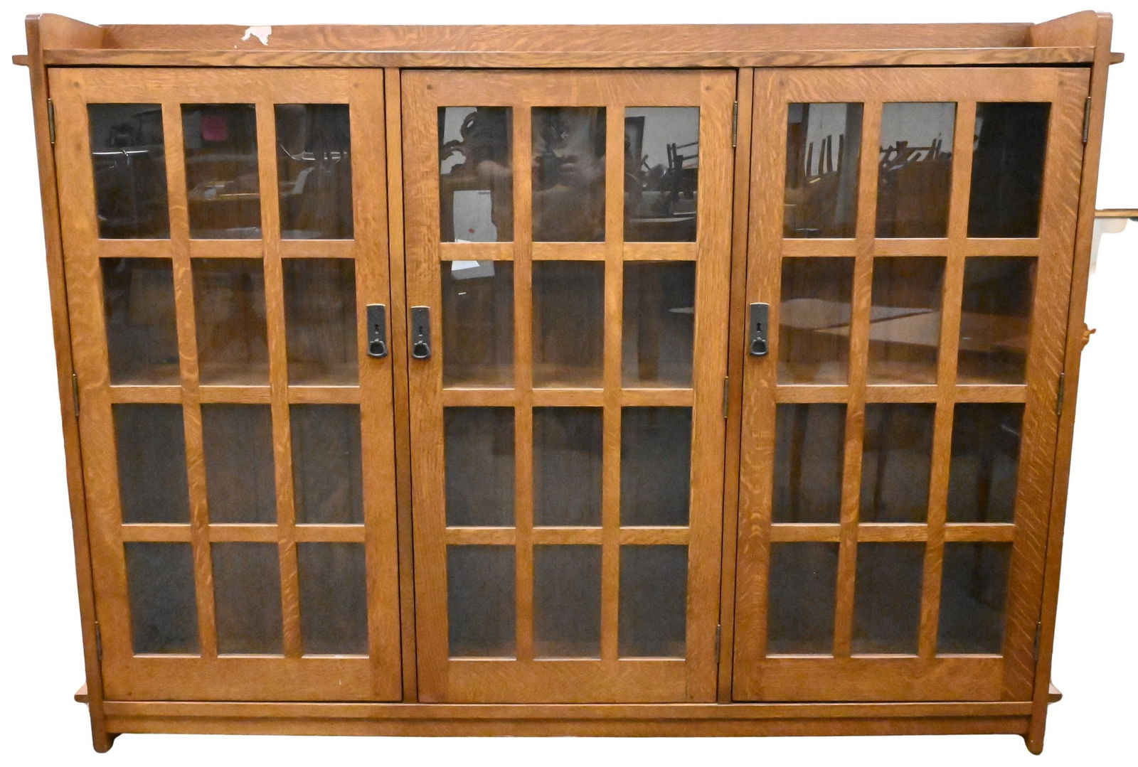 Stickley Mission Oak Triple Bookcase (1 of 8)