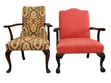Two 
Occasional 
Open 
Armchairs