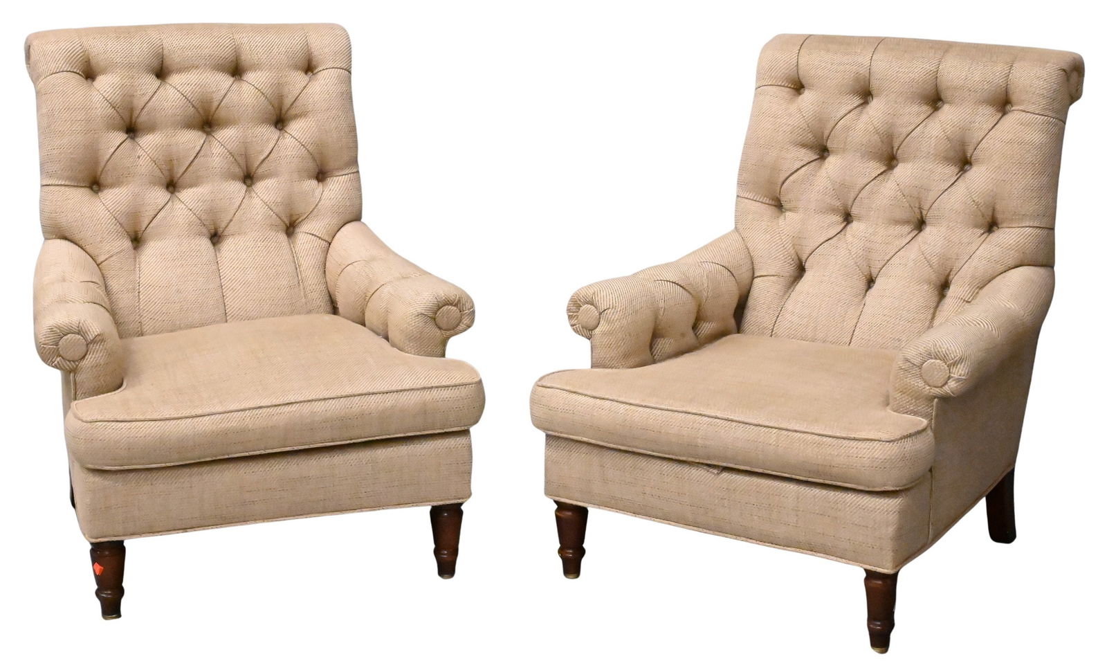 Pair of Southwood "Codman" Tufted Upholstered Armchairs (1 of 5)