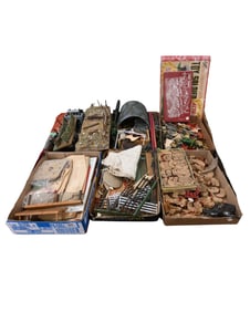 Six Tray Lots of Antique Toy Dioramas