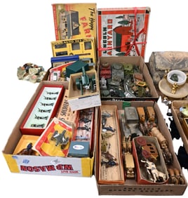 Four Tray Lots of Lead and Metal Toys