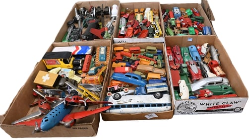 Six Tray Lots of Painted Metal Toy Vehicles