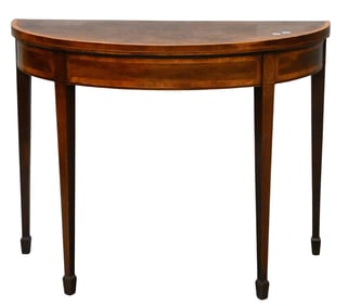George IV Mahogany Demilune Games Table