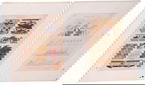 Four Illustrated Plates From "Le Description de l'Egypte" Volume II