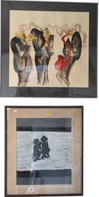 Six Framed Contemporary Pieces