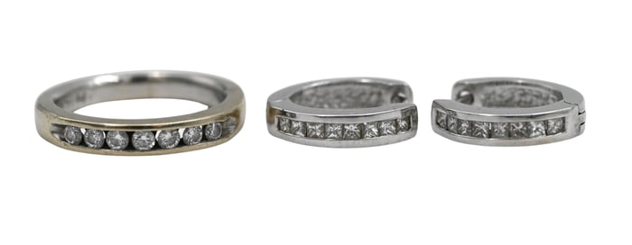 Three Piece 14K White Gold Lot