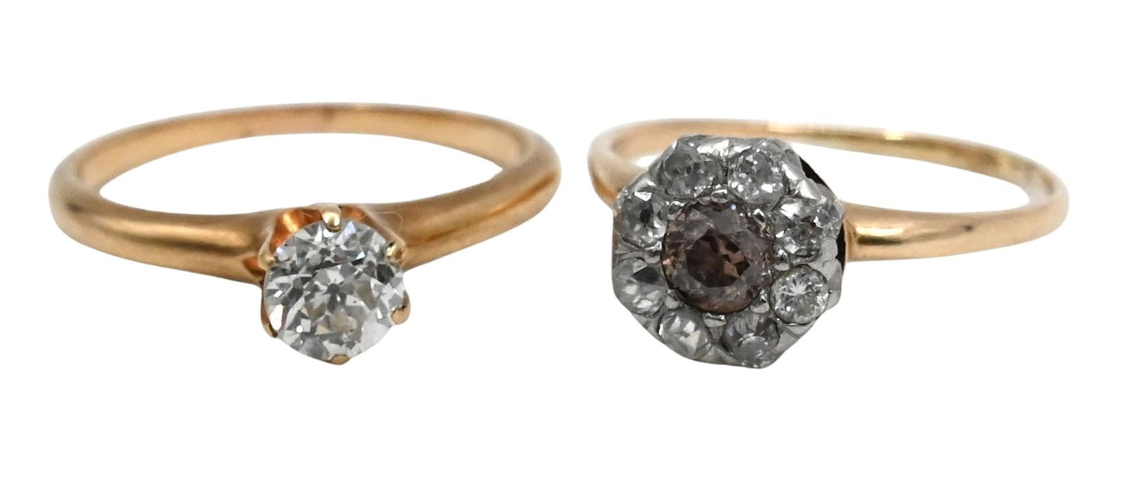 Two 14K Yellow Gold and Diamond Rings (1 of 5)