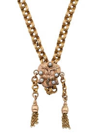 10K Yellow Gold Victorian Slide Watch Chain