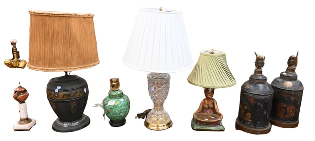Group of Seven Lamps