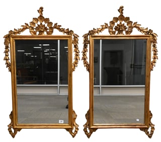 Pair  of Louis XV Style  Gilt  Mirrors