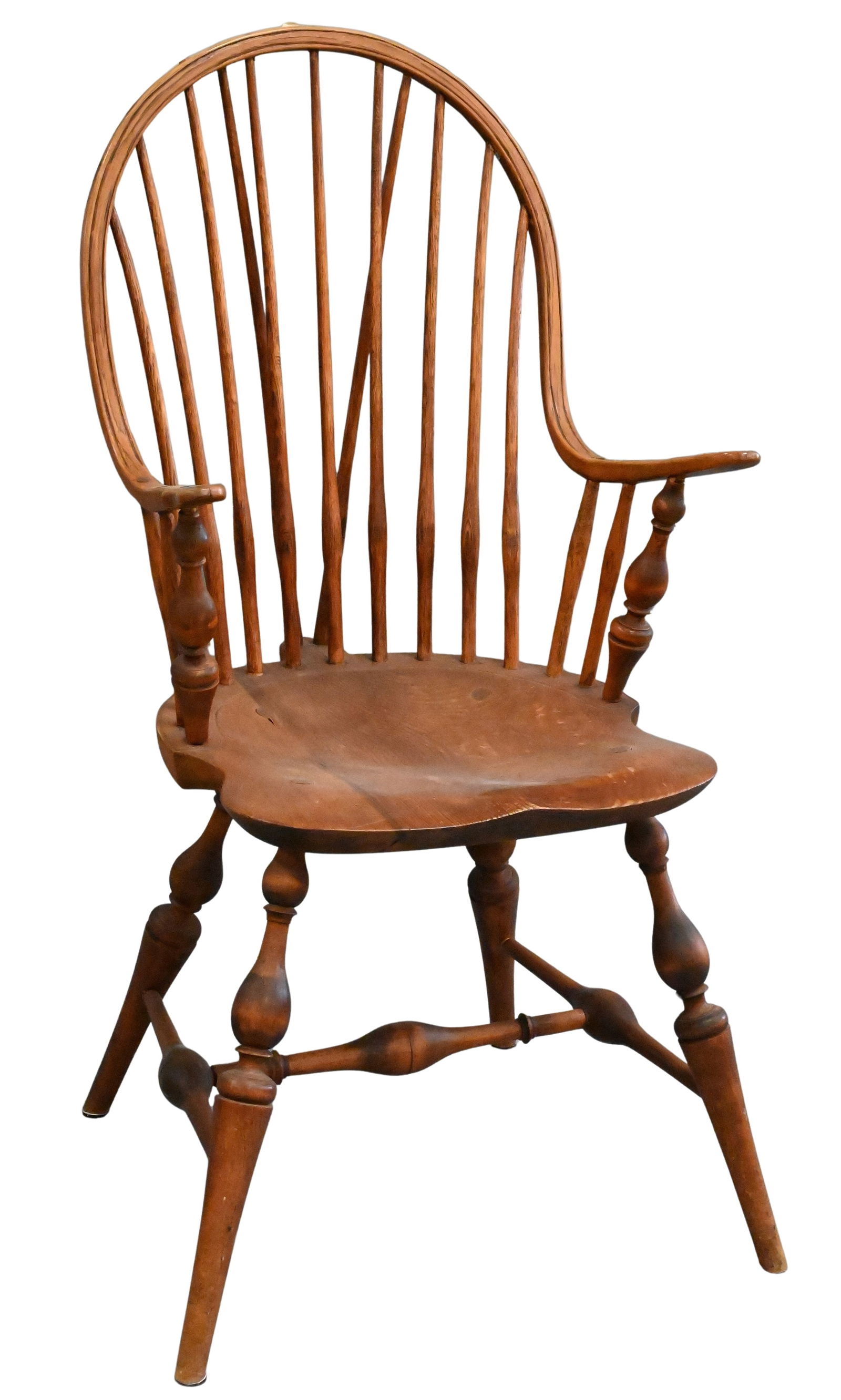 Custom Windsor Armchair: Custom Windsor Armchair stamped Virginia Craftsman, Harrisonburg V.A. height 40 1/2 inches, width 20 1/2 inches