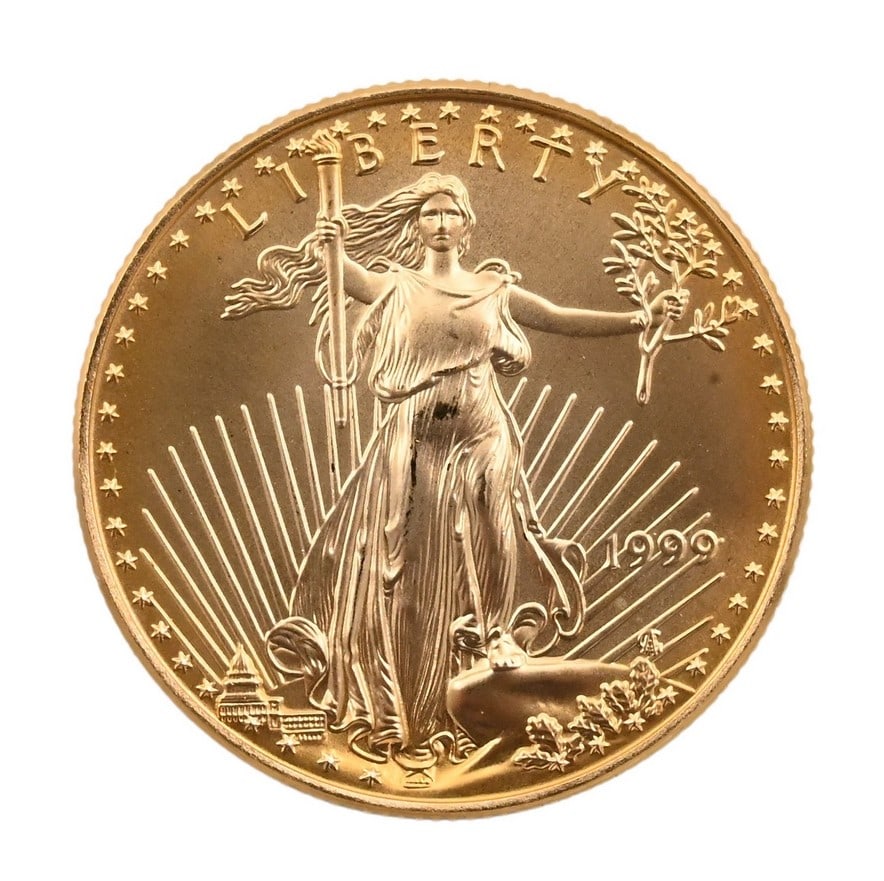 1999 American Eagle 1/2 T.O.Z. .999 Fine Gold