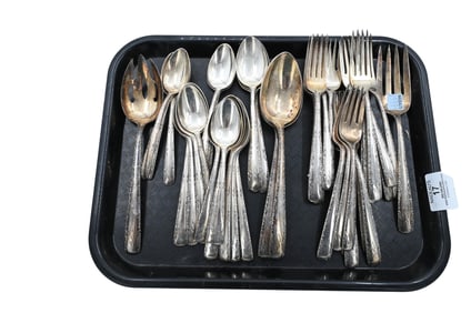 45 Piece Gorham Sterling SIlver Flatware Set in Camellia Pattern