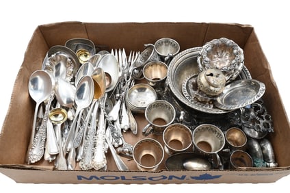 Tray Lot of Sterling Silver Flatware