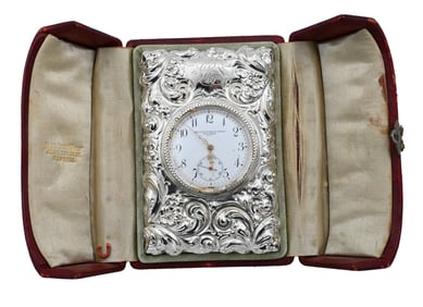 Black Starr and Frost Sterling Silver Clock