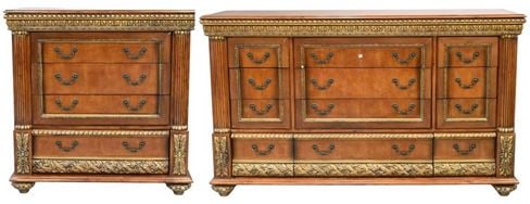 Two Piece Baroque Style Bedroom Set