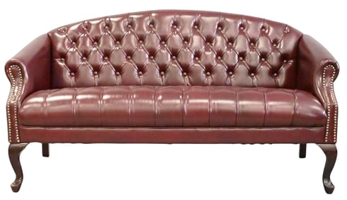 Vinyl Tufted Loveseat