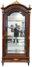 Bellanger Louis XVI Style Gilt Bronze Mounted Mahogany China Cabinet