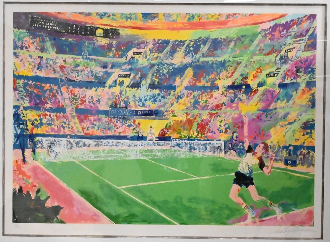 LeRoy Neiman (American 1921-2012): LeRoy Neiman (American 1921-2012) "Volvo Masters" 1983 Lithograph, edition 99/300 Signed lower right "Leroy Neiman" along with certificate of authenticity 26" x 38" image size Provenance: Estate of St