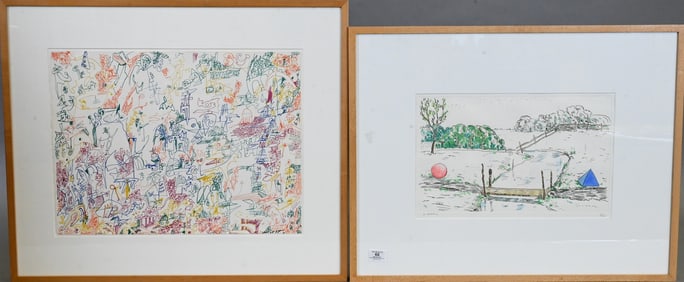 Two Framed Contemporary Pieces