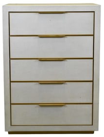 Restoration Hardware Faux Shagreen Tall Chest