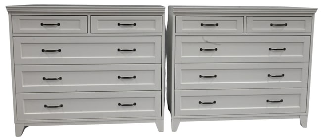 Pair of Contemporary White Chests