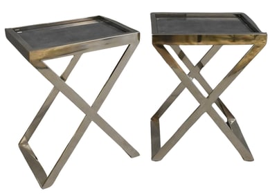 Pair of Andrew Martin Stingray End Tables