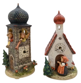 Two Large Hummel Clock Figures