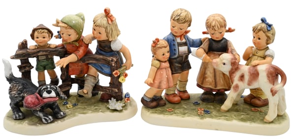 Two Large Hummel Figural Groups