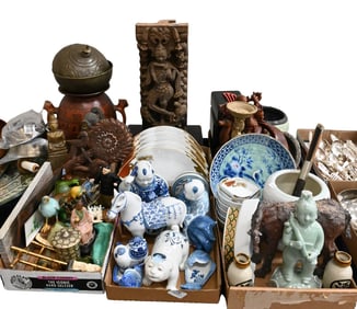 Six Box Lots of Mostly Chinese Porcelain