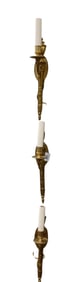 Set of Three French Empire Gilt (Bronze) Single Arm Sconces