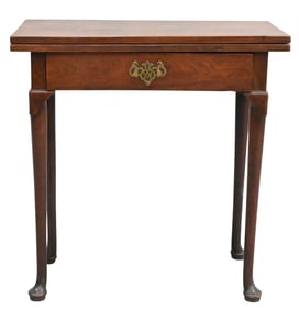 Mahogany Queen Anne Folding Games Table