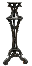 Heavily Carved Pedestal / Fern Stand