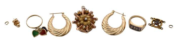 Group of Gold Jewelry